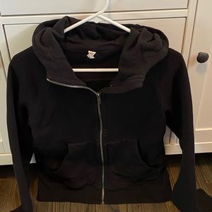 Zyia black zipper hoodie.